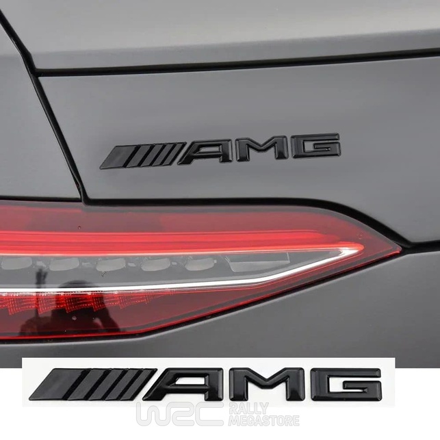 EMBLEME LOGO AUTOCOLLANT AMG NOIR POUR MERCEDES
